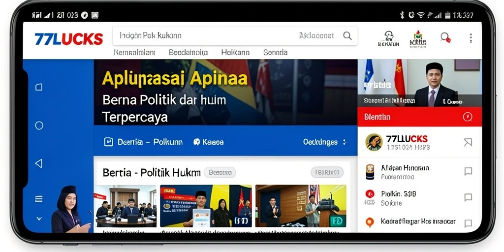 Antarmuka aplikasi 77LUCKS yang menarik dan informatif.
