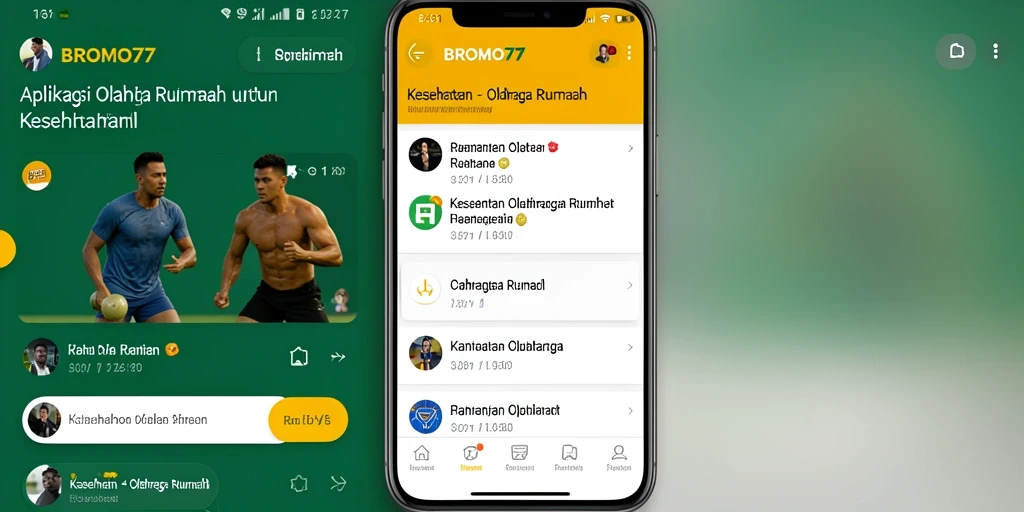 Antarmuka aplikasi BROMO77 yang mudah digunakan.