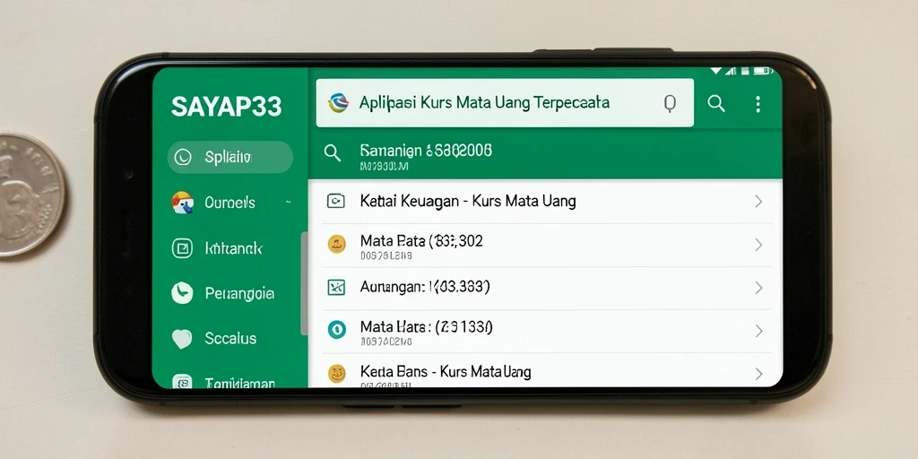 Antarmuka SAYAP33 menunjukkan data nilai tukar mata uang secara real-time.