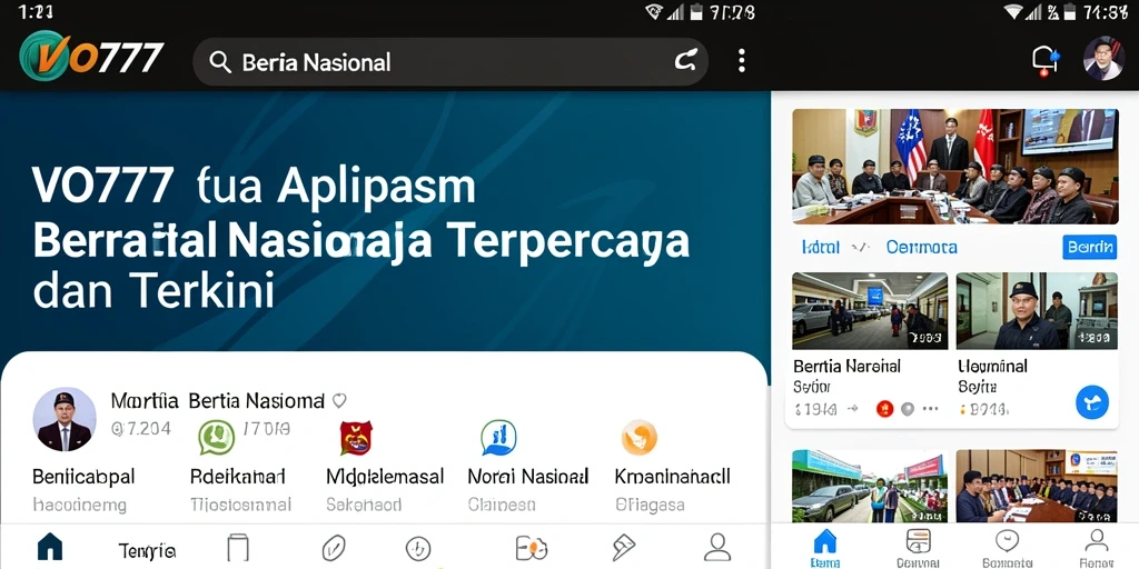 Antarmuka aplikasi VO777 menampilkan berita nasional terbaru dan terpercaya.
