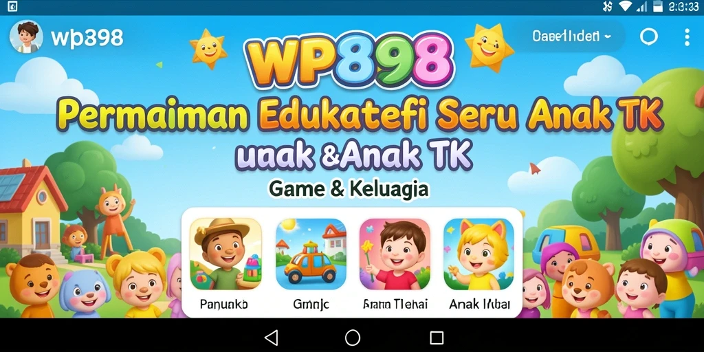 Antarmuka WP888 yang menarik dan mudah digunakan untuk anak-anak.