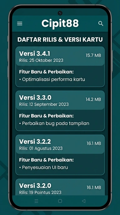 Riwayat Versi Aplikasi cipit88 untuk Android